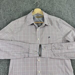 Series Urban Generation Mens Shirt 105 L Red Blue Check Long Sleeve
